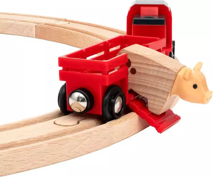 BRIO World 30 Piece Animal Farm Train Set with Battery Engine