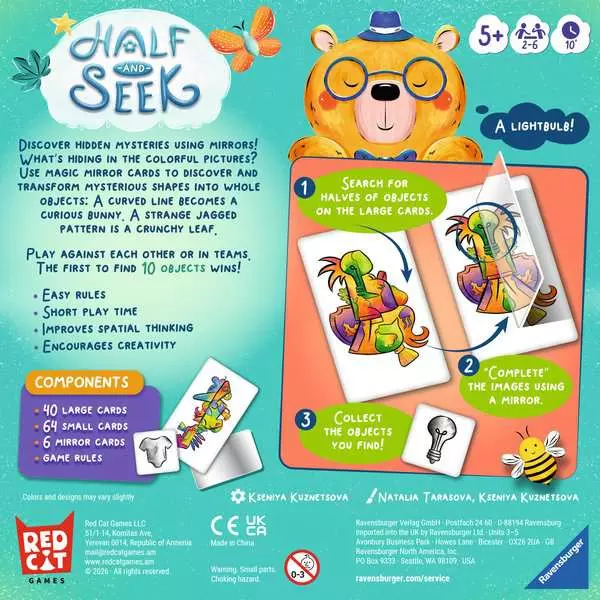 Ravensburger Half & Seek Kids Hidden Object Mirror Search Game