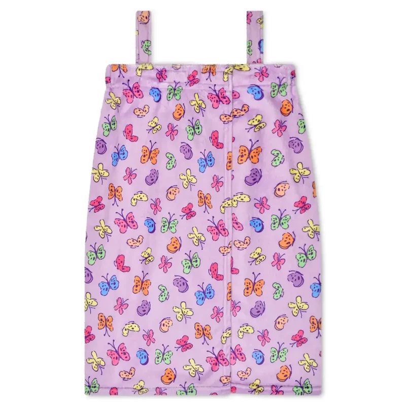 Bright Butterflies Youth Spa Wrap with Adjustable Velcro Straps