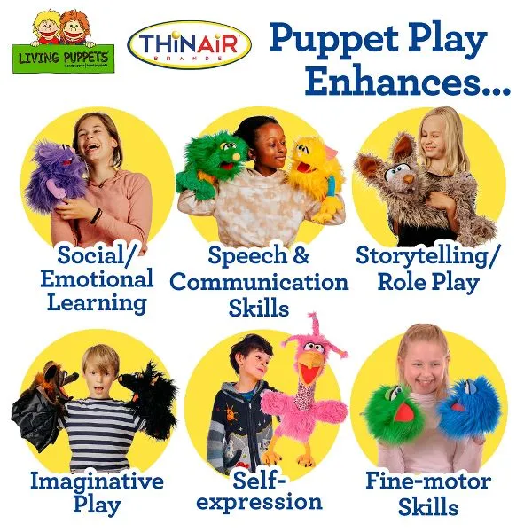 Living Puppets: Spark The Pink Unicorn - 16" Plush Hand Puppet