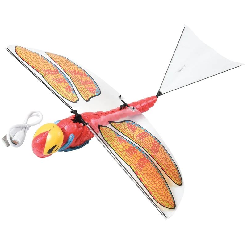 Dragonfl! USB Rechargeable Electric Flying Dragonfly Toy Playset for Kids