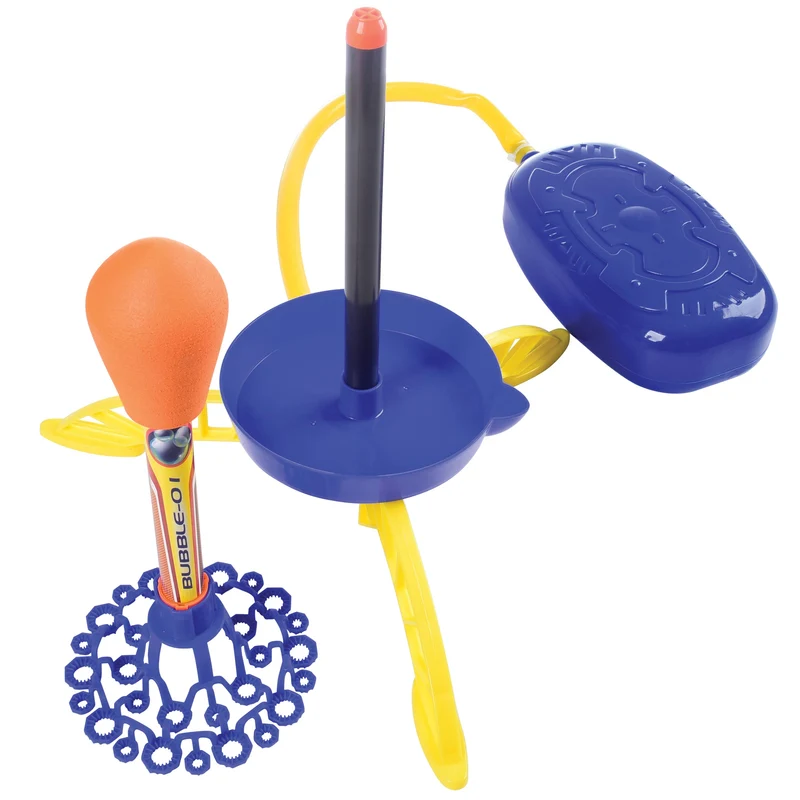 Outdoor Stomp and Launch Bubble Rocket Toy Playset for Kids