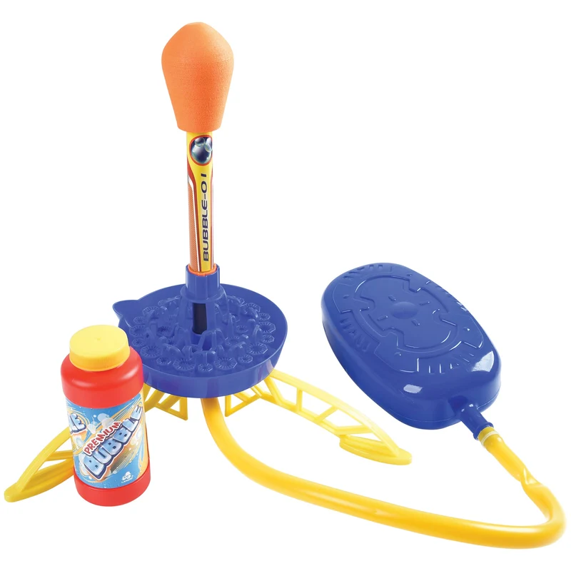 Outdoor Stomp and Launch Bubble Rocket Toy Playset for Kids