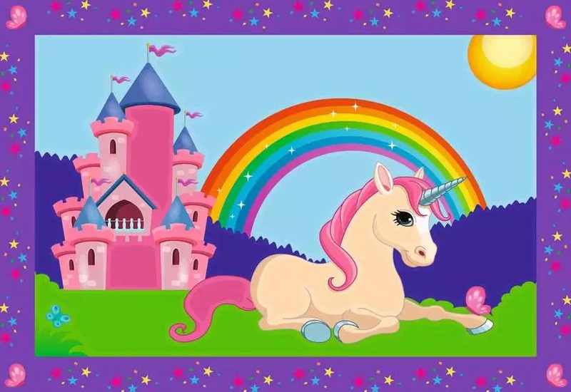 CreArt Magical Unicorns Junior Paint by Number Kit for Kids