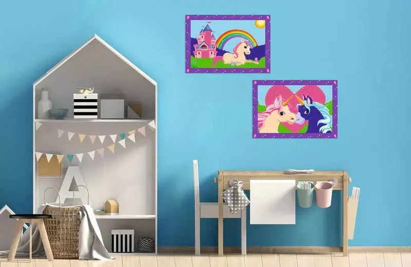 CreArt Magical Unicorns Junior Paint by Number Kit for Kids