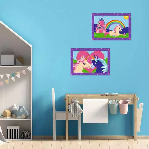 CreArt Magical Unicorns Junior Paint by Number Kit for Kids