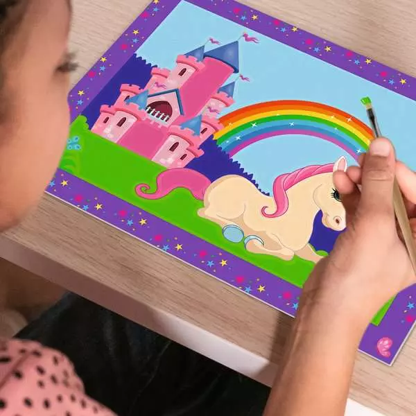 CreArt Magical Unicorns Junior Paint by Number Kit for Kids