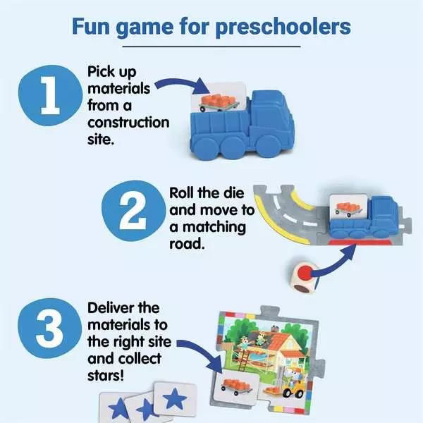Ravensburger Big City Builders Preschool Construction Puzzle and Matching Game