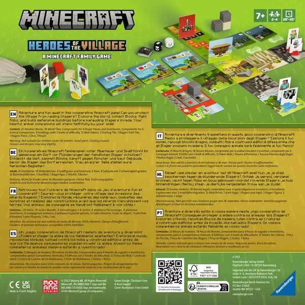 Minecraft Heroes of the Village Cooperative Strategy Board Game