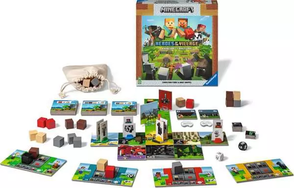 Minecraft Heroes of the Village Cooperative Strategy Board Game