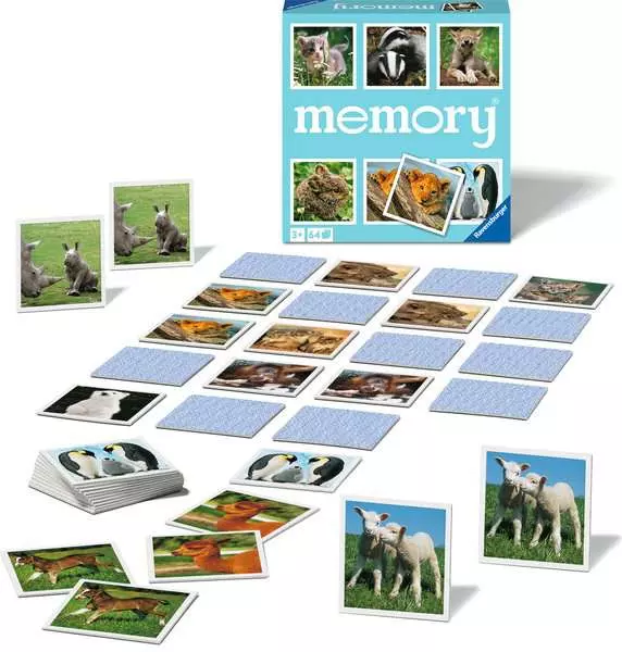 Ravensburger Animal Babies Memory Matching Game for Kids Age 3+