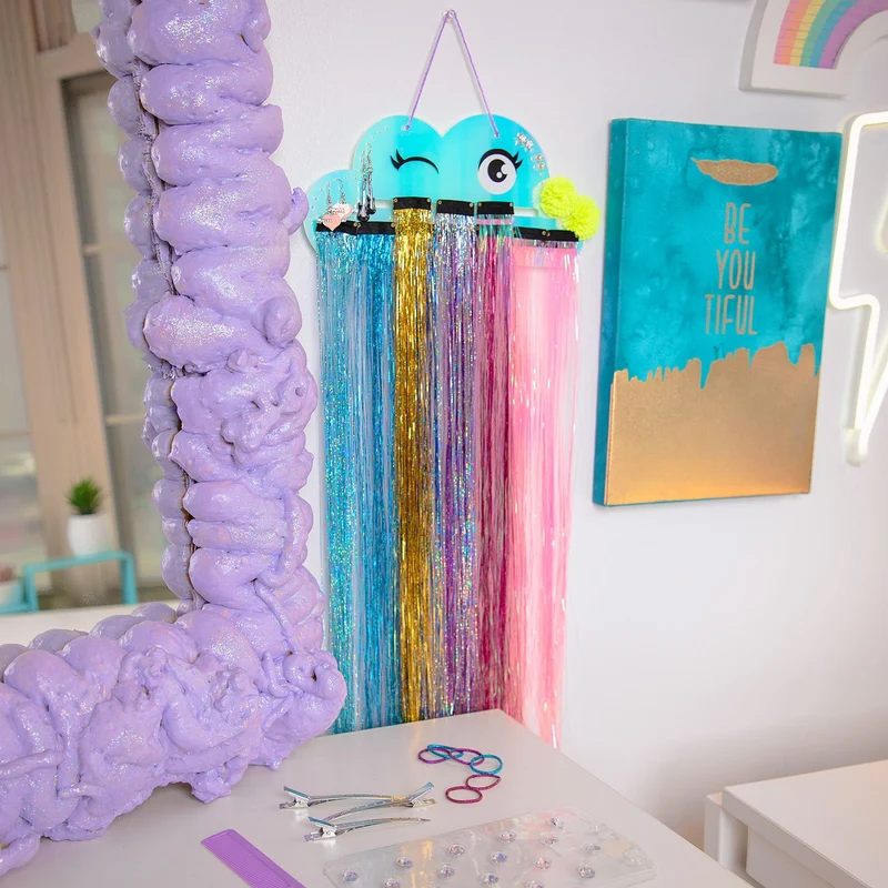 Creative DIY Hair Tinsel Styling Kit with Sparkle Gems