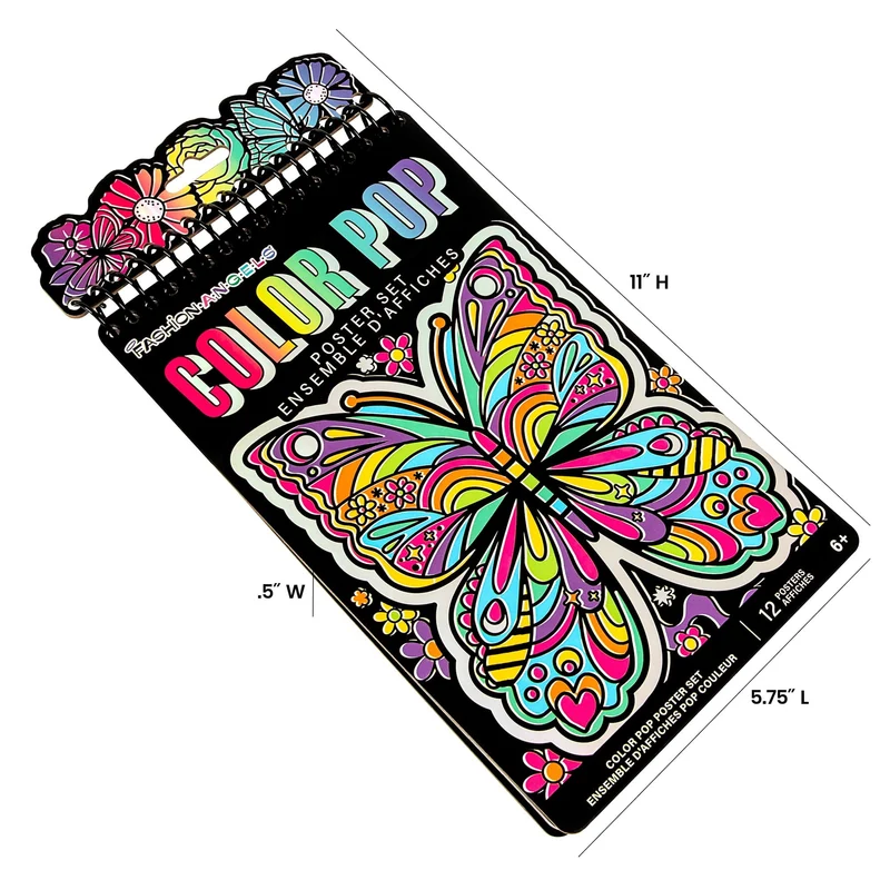Fashion Angels Color Pop Compact Poster Set 18 Perforated Sheets