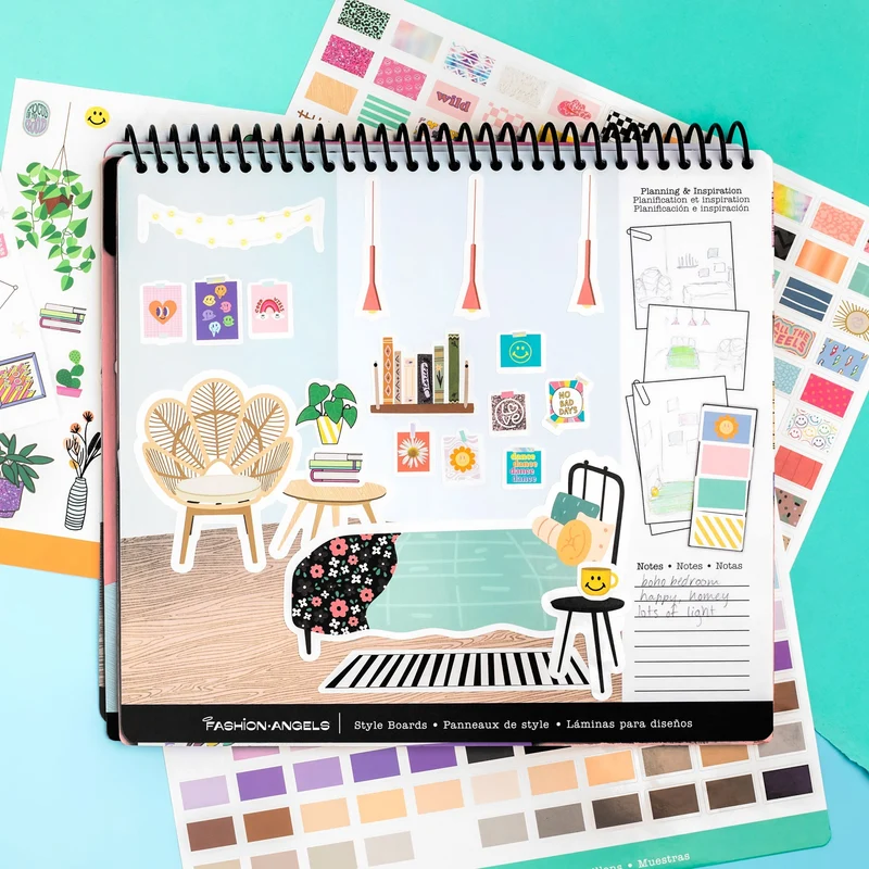 Fashion Angels Interior Design Sticker Stylist Portfolio 20 Room Scenes