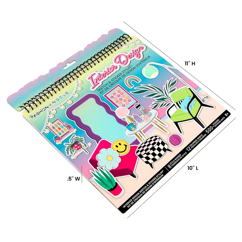 Fashion Angels Interior Design Sticker Stylist Portfolio 20 Room Scenes