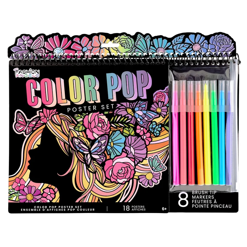 Fashion Angels Color Pop Fashion Poster Art Set with Markers