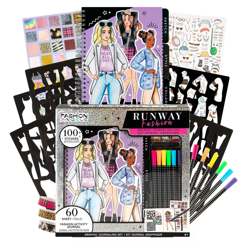 Fashion Angels Runway Fashion Graphic Journaling Sketch and Style Set