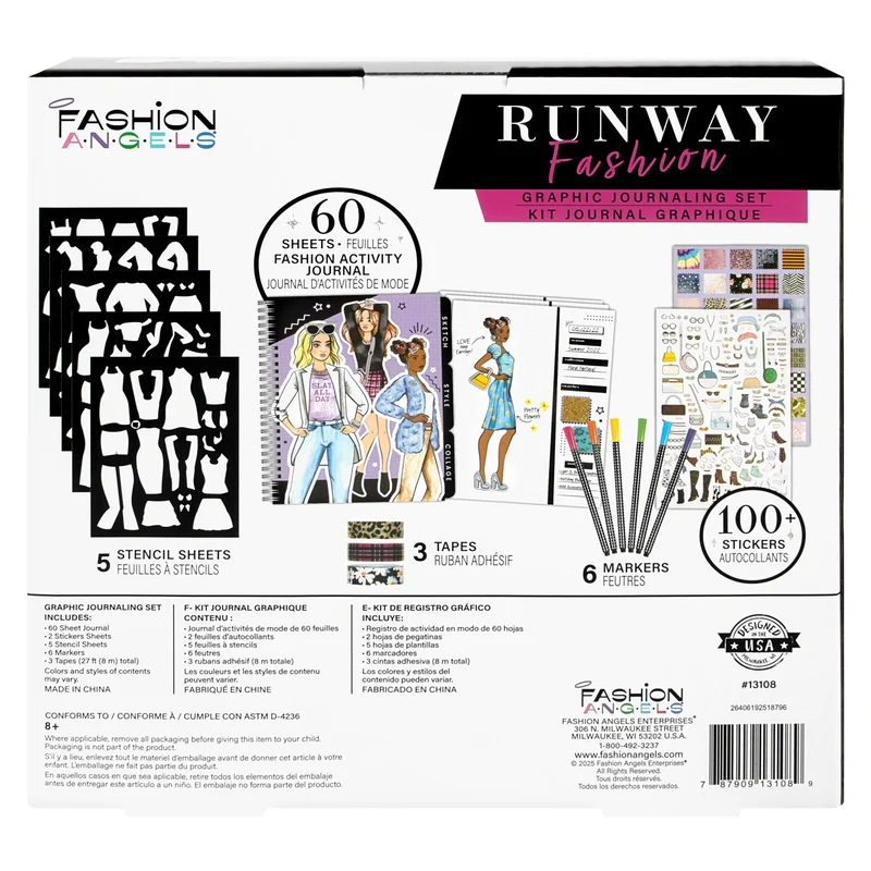 Fashion Angels Runway Fashion Graphic Journaling Sketch and Style Set