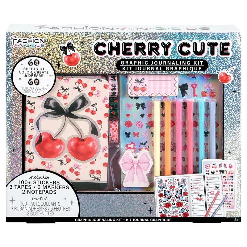 Fashion Angels Cherry Cute Graphic Journaling Kit for Creative Girls