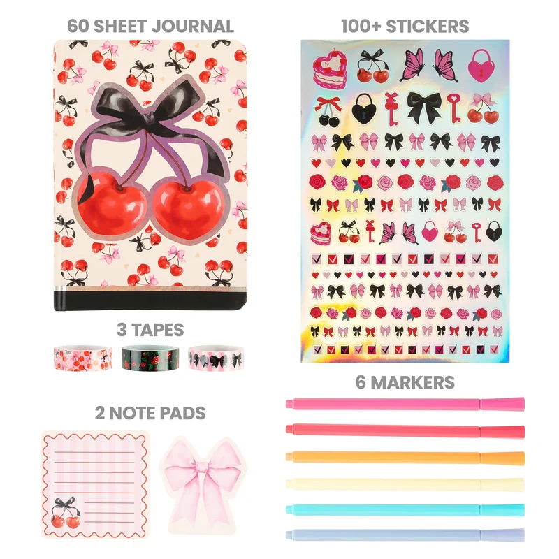 Fashion Angels Cherry Cute Graphic Journaling Kit for Creative Girls