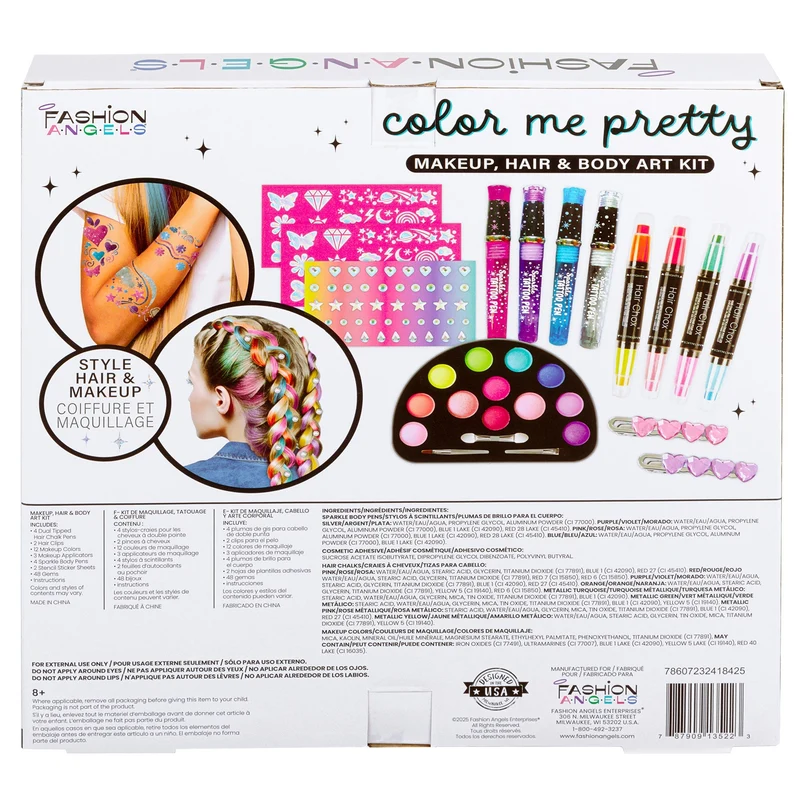 Color Me Pretty Makeup Hair and Body Art Design Kit