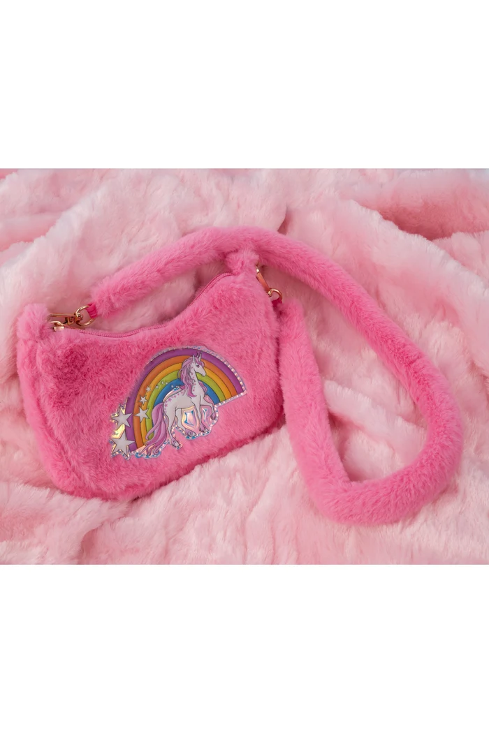 Rainbow Cuddle Crossbody Purse - Pink