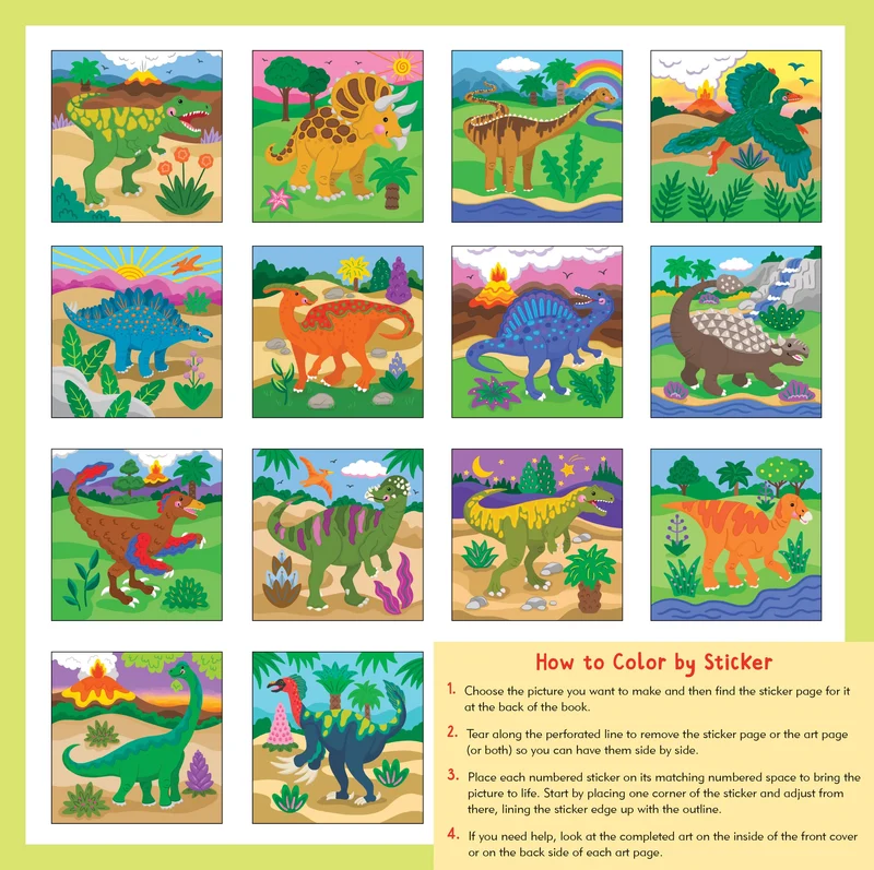 My First Color By Sticker Book Dinosaurs