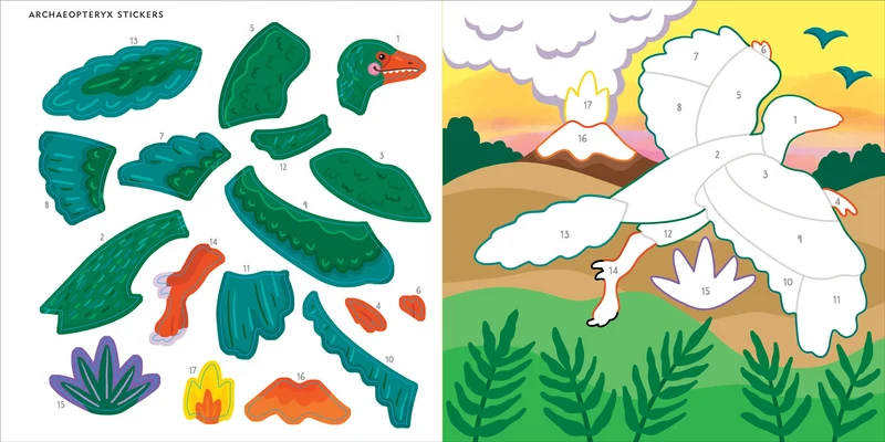 My First Color By Sticker Book Dinosaurs