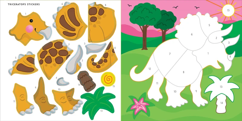 My First Color By Sticker Book Dinosaurs