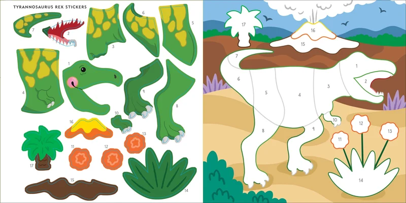 My First Color By Sticker Book Dinosaurs