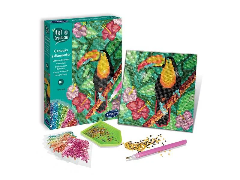 Coffret canevas à diamanter - Toucan