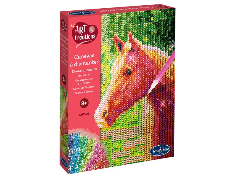 Coffret canevas à diamanter - Cheval