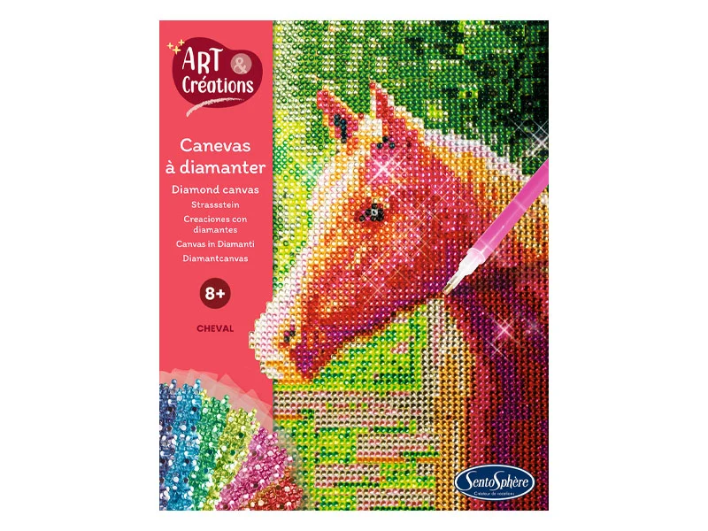 Coffret canevas à diamanter - Cheval