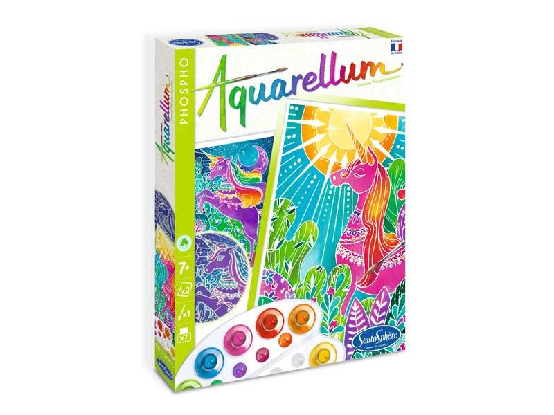 Coffret Aquarellum phospho - Licornes