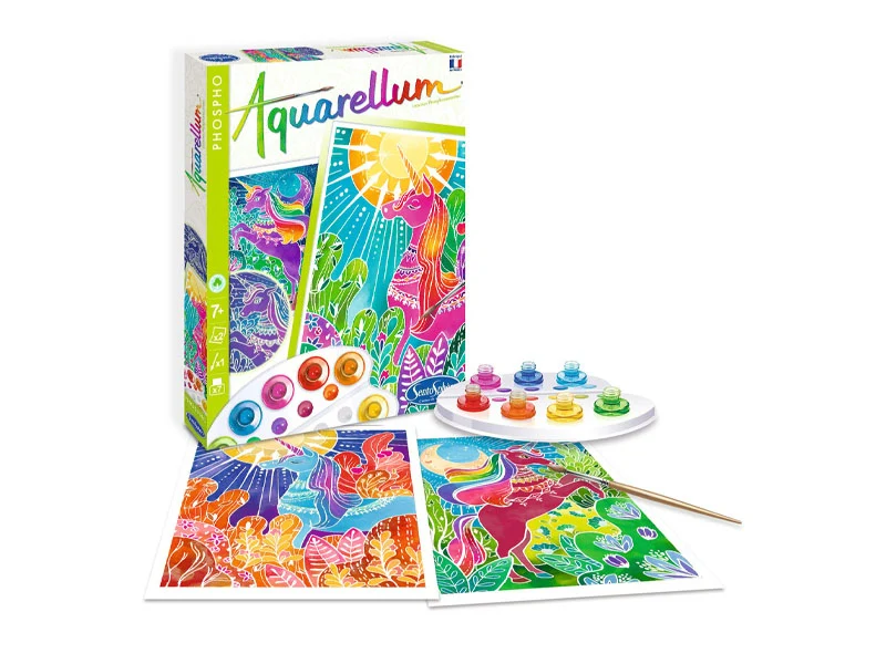 Coffret Aquarellum phospho - Licornes