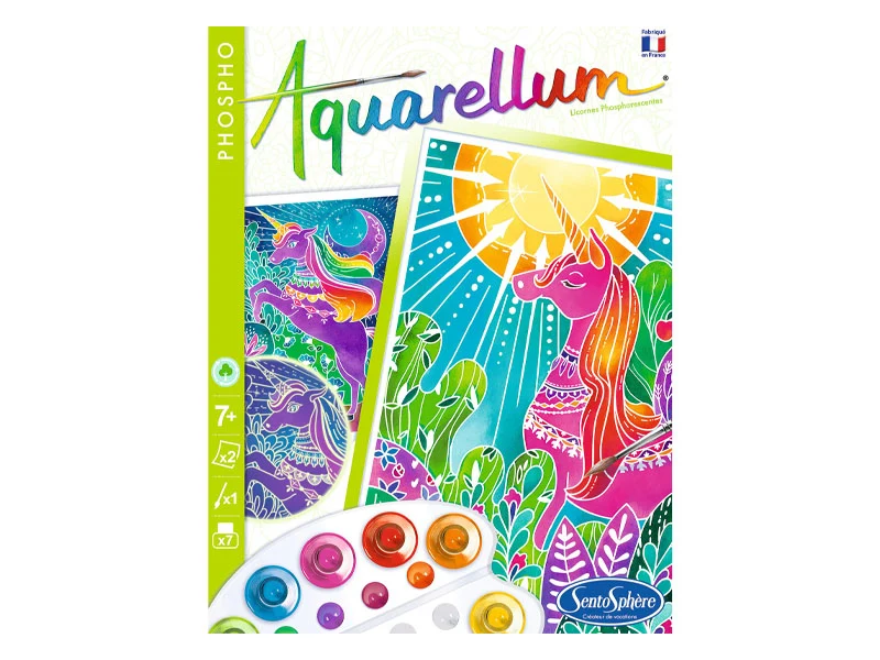 Coffret Aquarellum phospho - Licornes