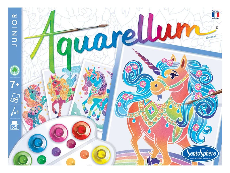Coffret Aquarellum junior - Licornes
