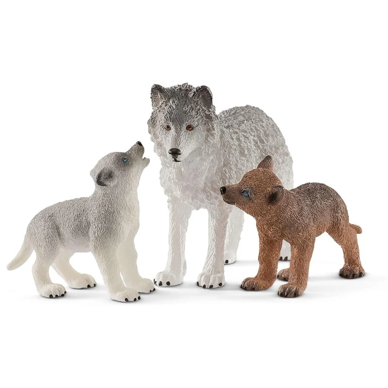 Schleich Wild Life Mother Wolf with Pups Animal Playset