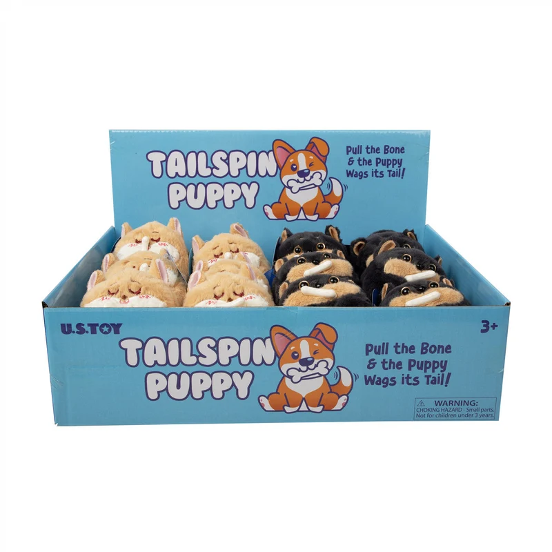 Tailspin Puppy Plush Mechanical Toy with Spinning Tail Action