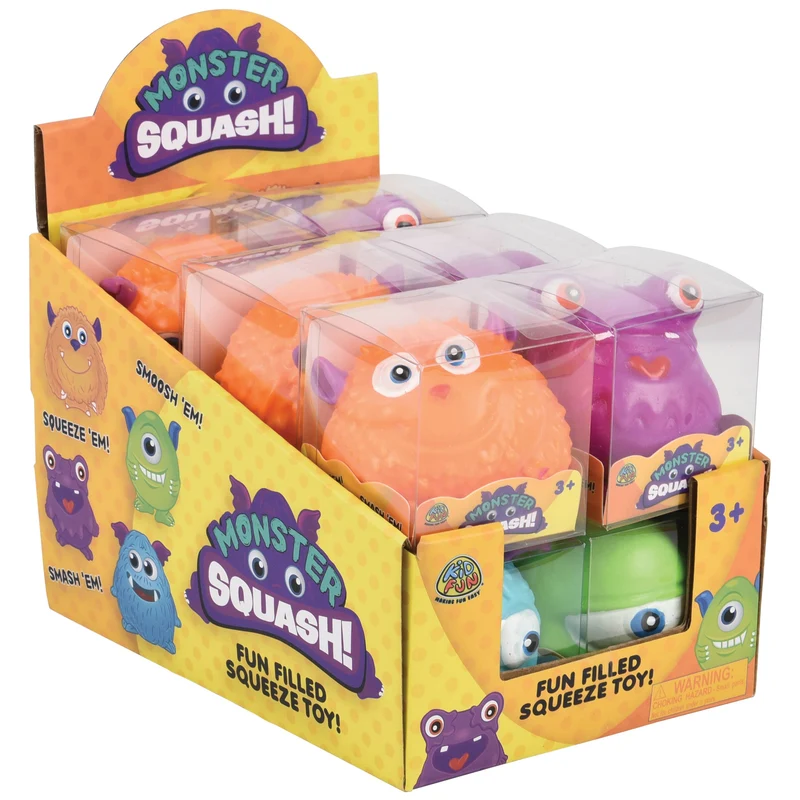 Funny Monster Squash Sticky Squeeze Toy Sugar Filled Stress Reliever