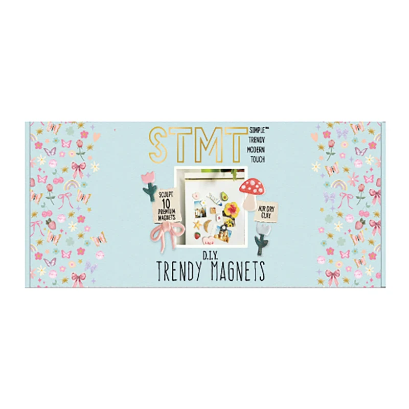 STMT DIY Trendy Magnets Craft Kit for Kids, Sculpt 10 Pieces