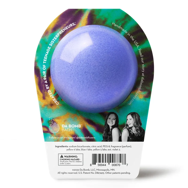 Purple Tie Dye Bath Bomb: Fun Surprise Inside for Relaxing