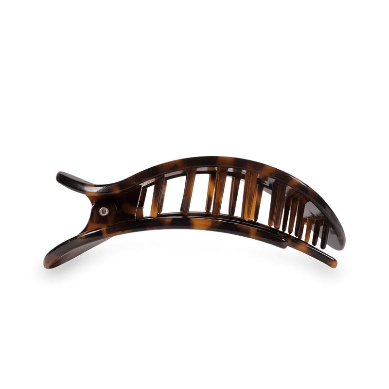 Tortoise Small Flat Round Hair Clip
