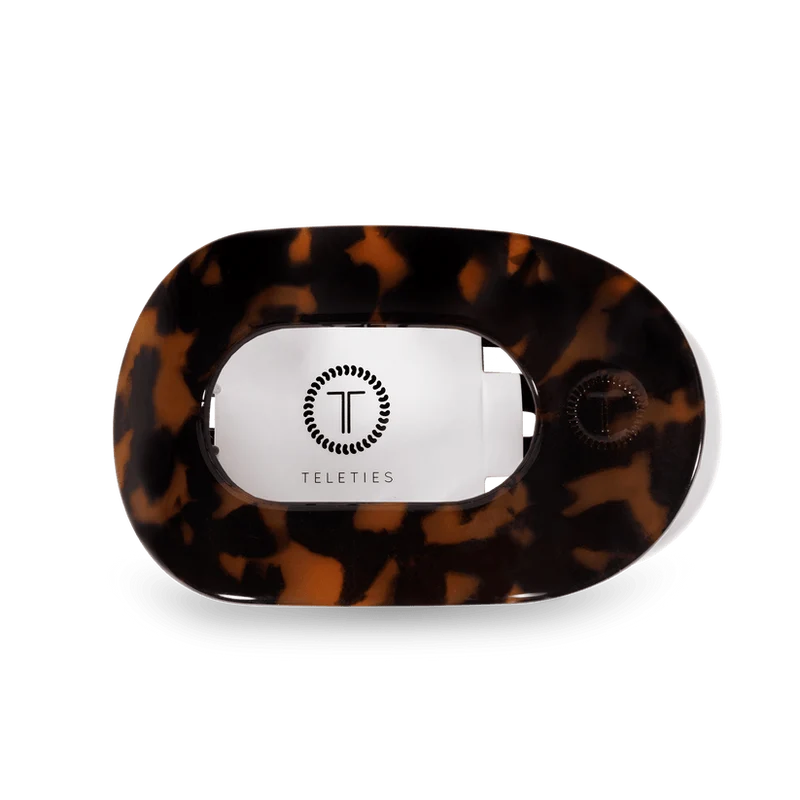 Tortoise Medium Flat Round Hair Clip