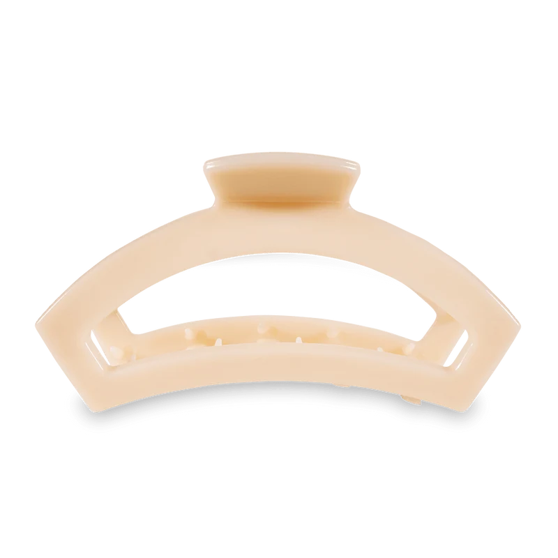 Open Almond Beige Medium Claw Hair Clip
