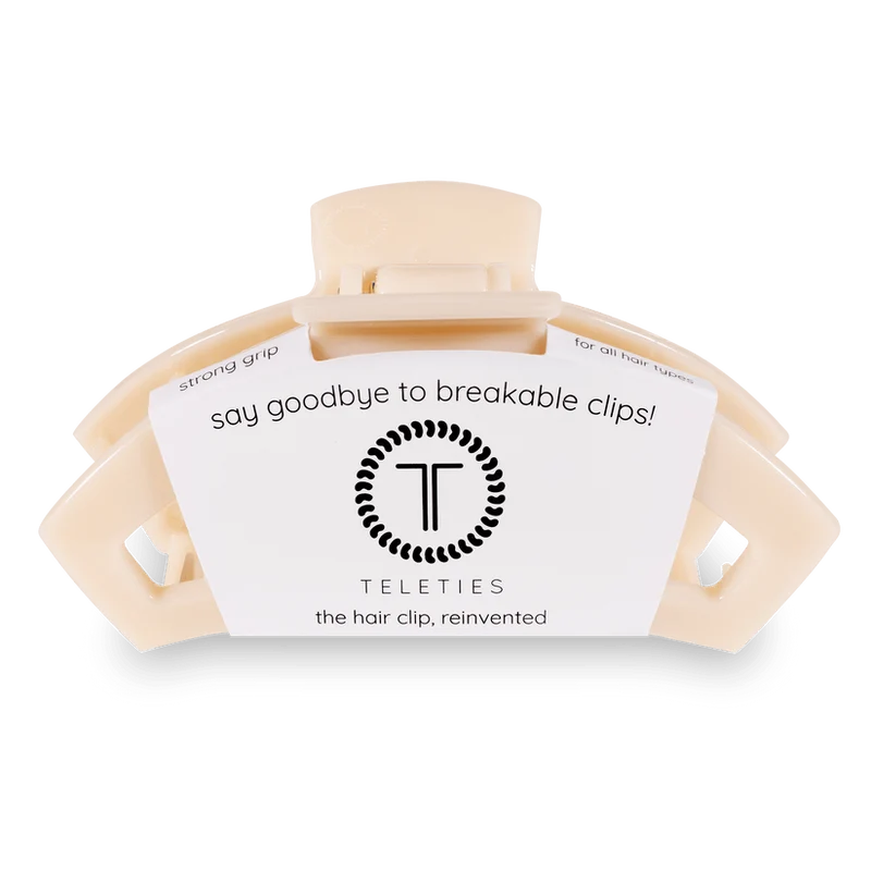 Open Almond Beige Medium Claw Hair Clip