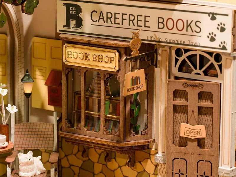 Book Nook - Pièce miniature - Ville ensoleillée