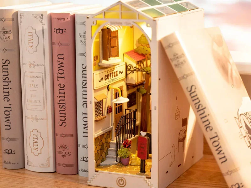 Book Nook - Pièce miniature - Ville ensoleillée