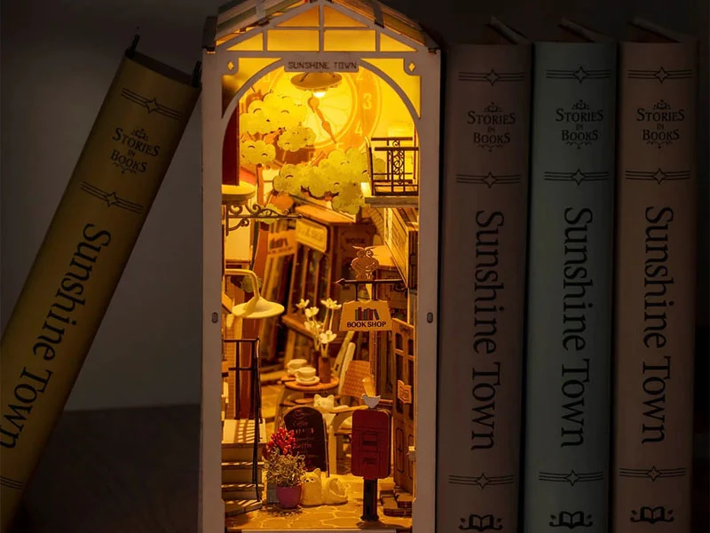 Book Nook - Pièce miniature - Ville ensoleillée