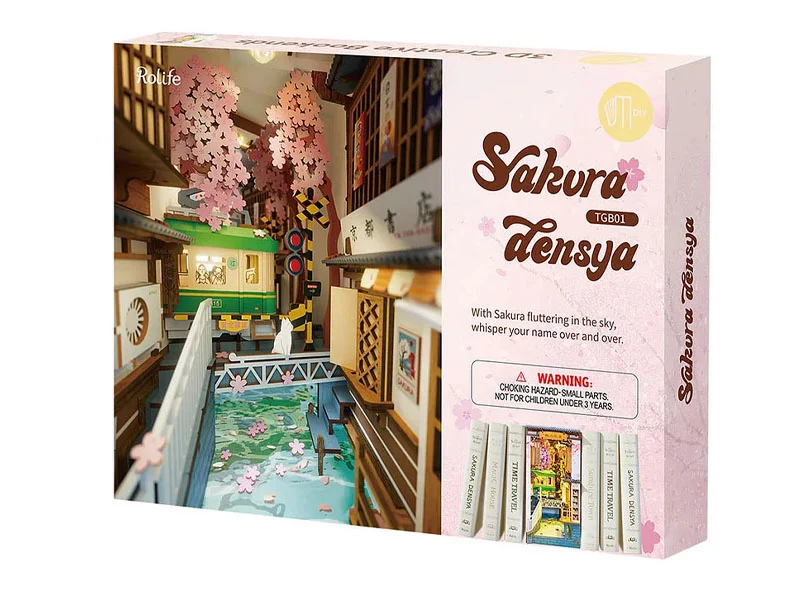 Book Nook - Pièce miniature - Sakura Densya